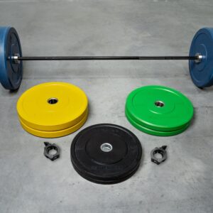 20 Kg Bar - Colored Bumper Plates Package